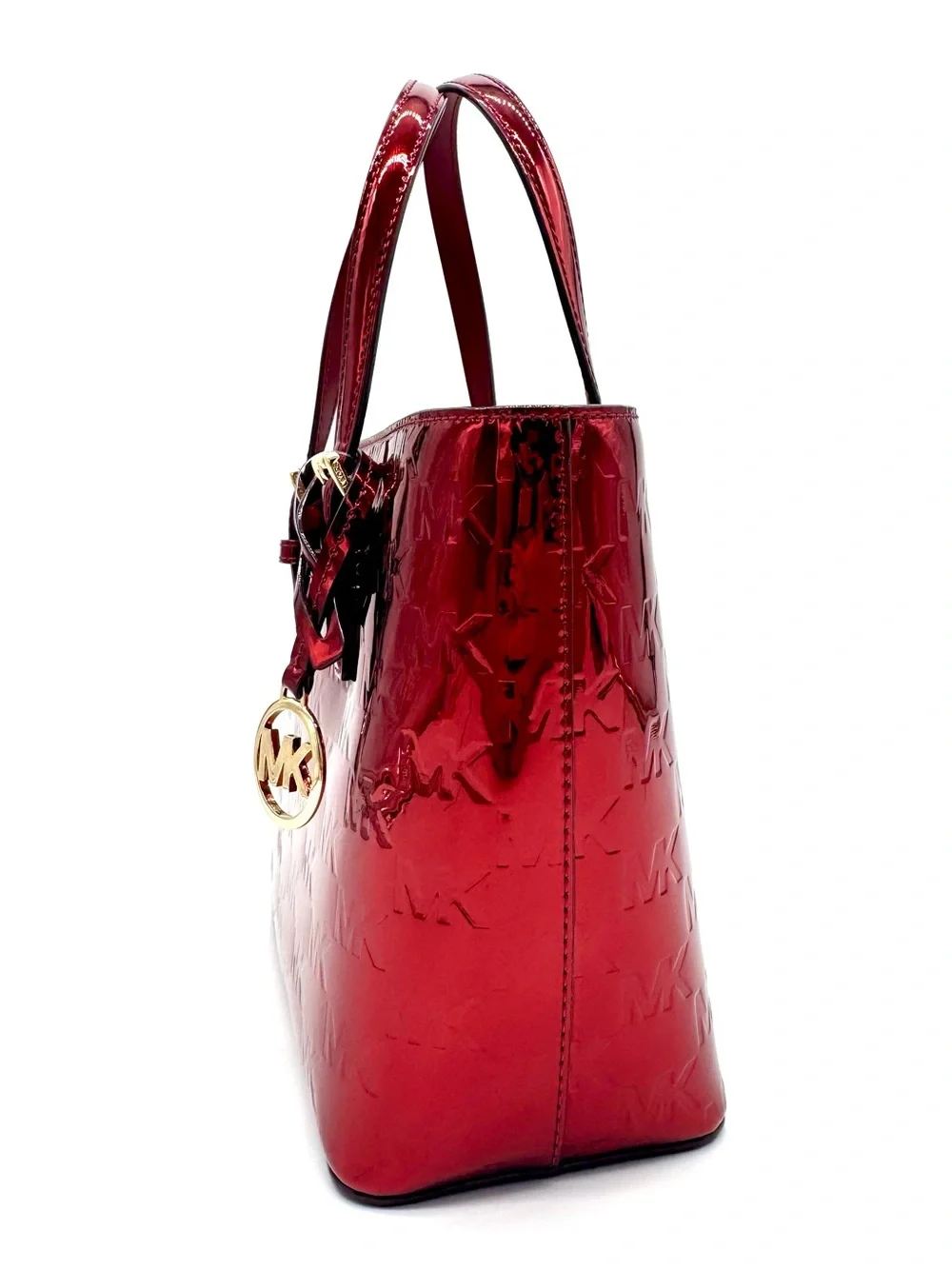 Michael Kors Jet Set Travel XS TZ Tote Bag Cherry - Picture 2 of 7